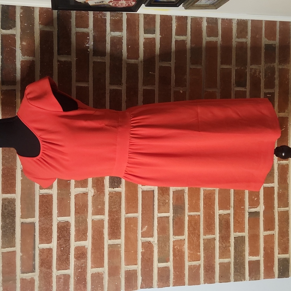 J. Crew Orange cap sleeve dress, size 8 - Picture 2 of 8